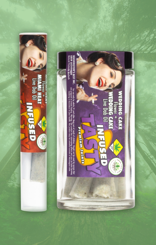 Photograph of product: Damn Tasty - Rainbow Belts - 2pk Infused Pre-Rolls
