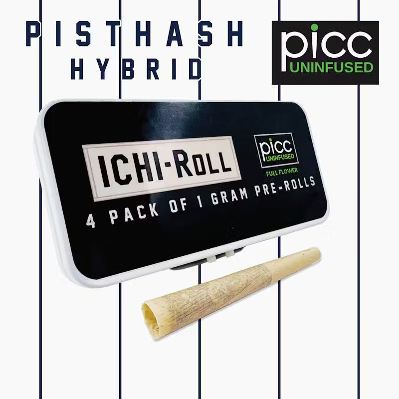Photograph of product: Ichi-Roll | Red Bullz (H) | 4G | 1G  pre-roll 4pk