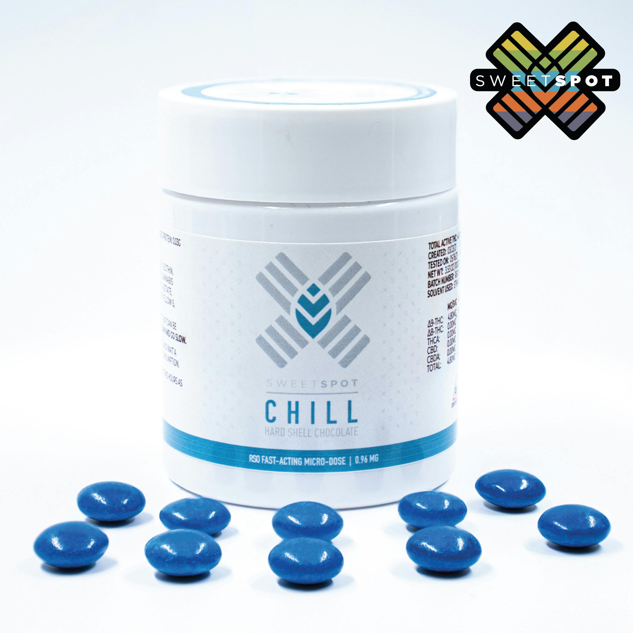 Photograph of product: Chill Oui'd  RSO Hard Shell Chocolate Candies | 100mg
