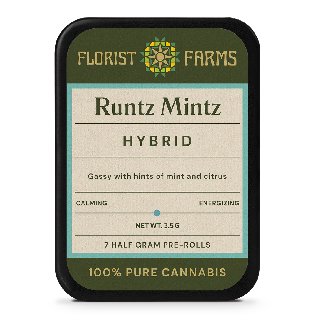 Photograph of product: Florist Farms Runtz Mintz Preroll 0.5g 7pk