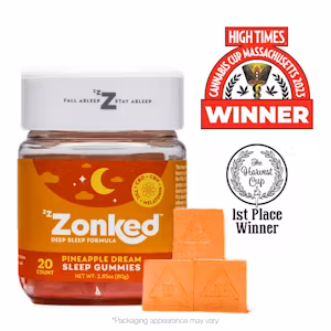 Photograph of product: Zzzonked Pineapple Dream TH-oui:CBD:CBN 1:1:1 + melatonin | Gummies 100mg - Chill