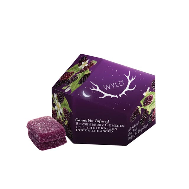 Photograph of product: Boysenberry + CBD + CBN - 10mg/100mg Edible - 