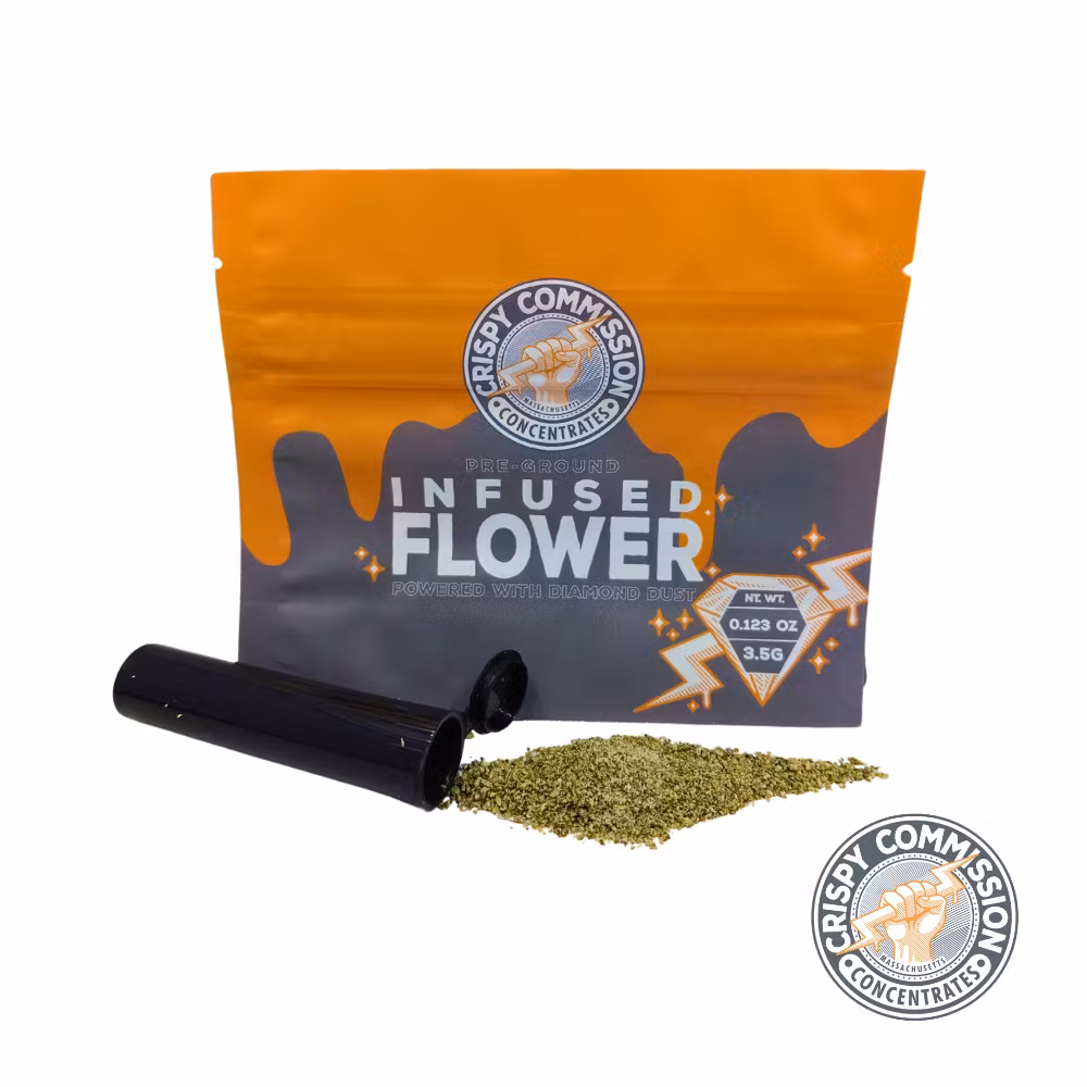Photograph of product: Crispy Commission - Ghost Dawg - Infused Pre-Ground Flower - 3.5g