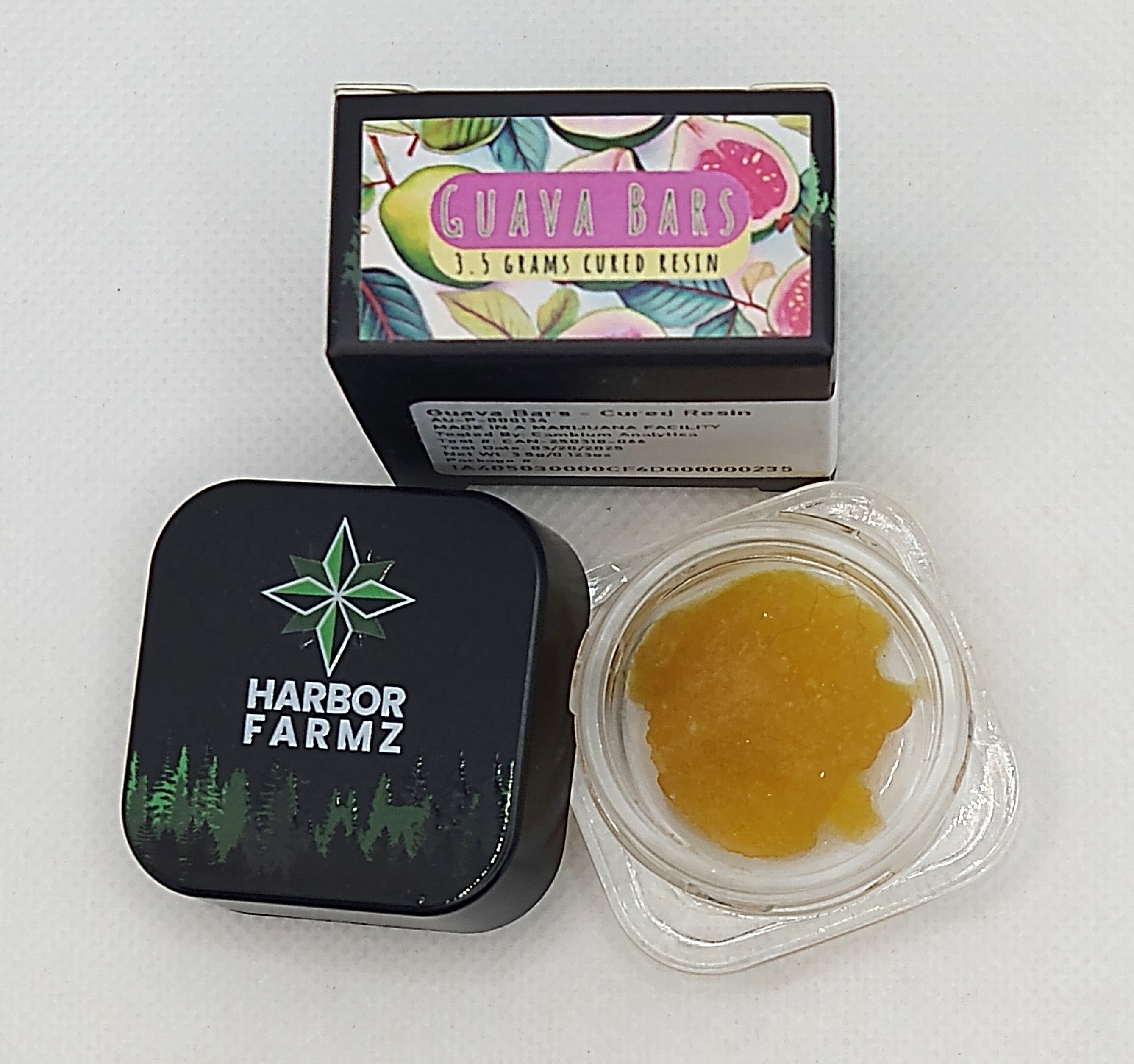 Photograph of product: Harbor Farmz | Guava Bars | Cured Resin Concentrate Hybrid