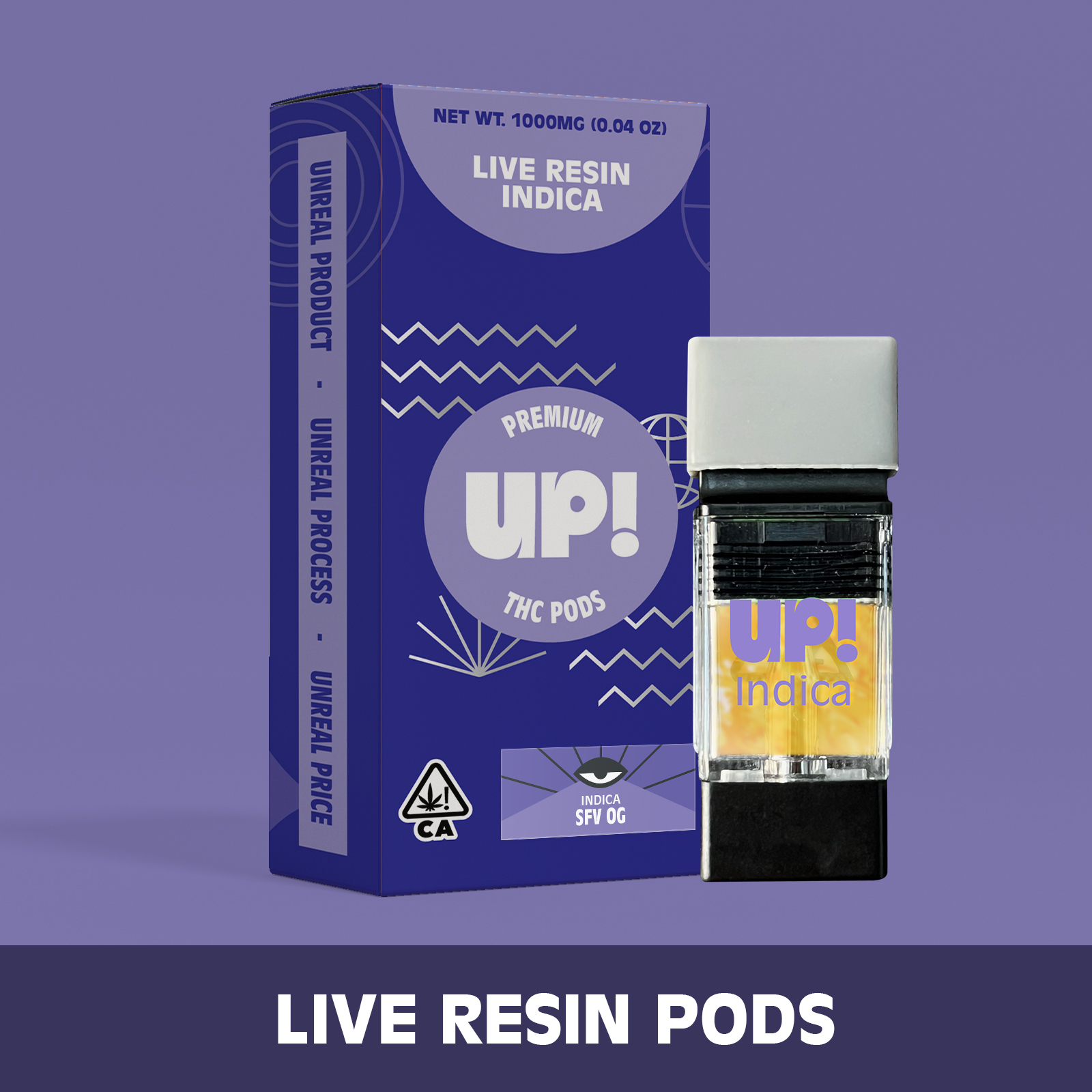 Photograph of product: UP! - SFV OG (Oui'd) Live Resin Pod