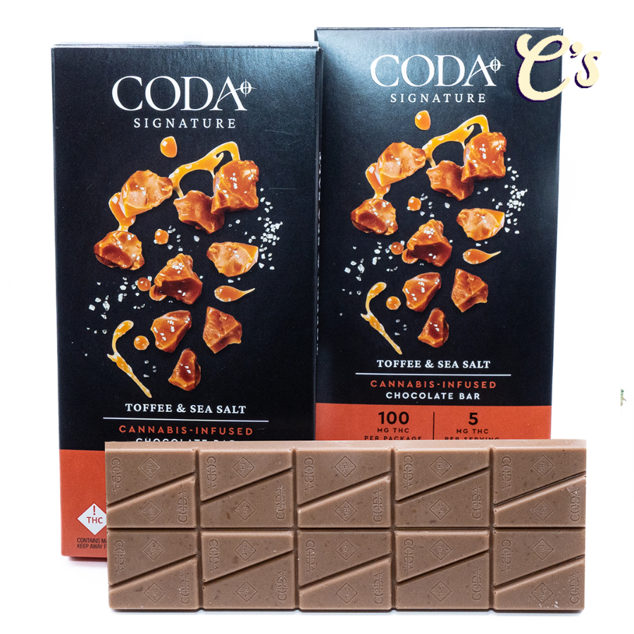 Photograph of product: Coda | Chocolate (H) Toffee & Sea Salt 100mg
