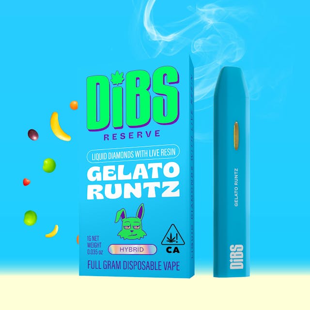 Photograph of product: Gelato Runtz 1g All In One Vape - 