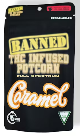 Photograph of product: Banned - Caramel Potcorn - 200mg