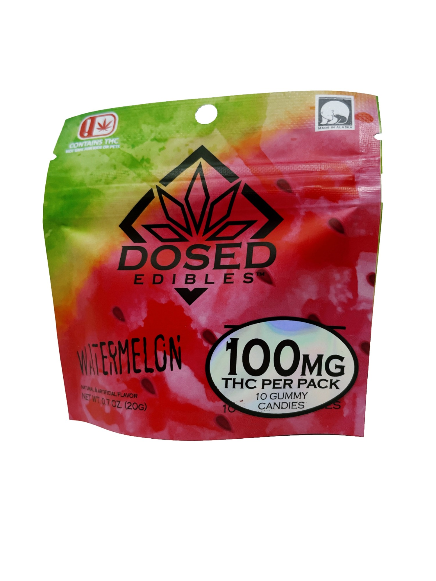Photograph of product: 10mg TH-oui Watermelon Gummy 10-Pack by Dosed
