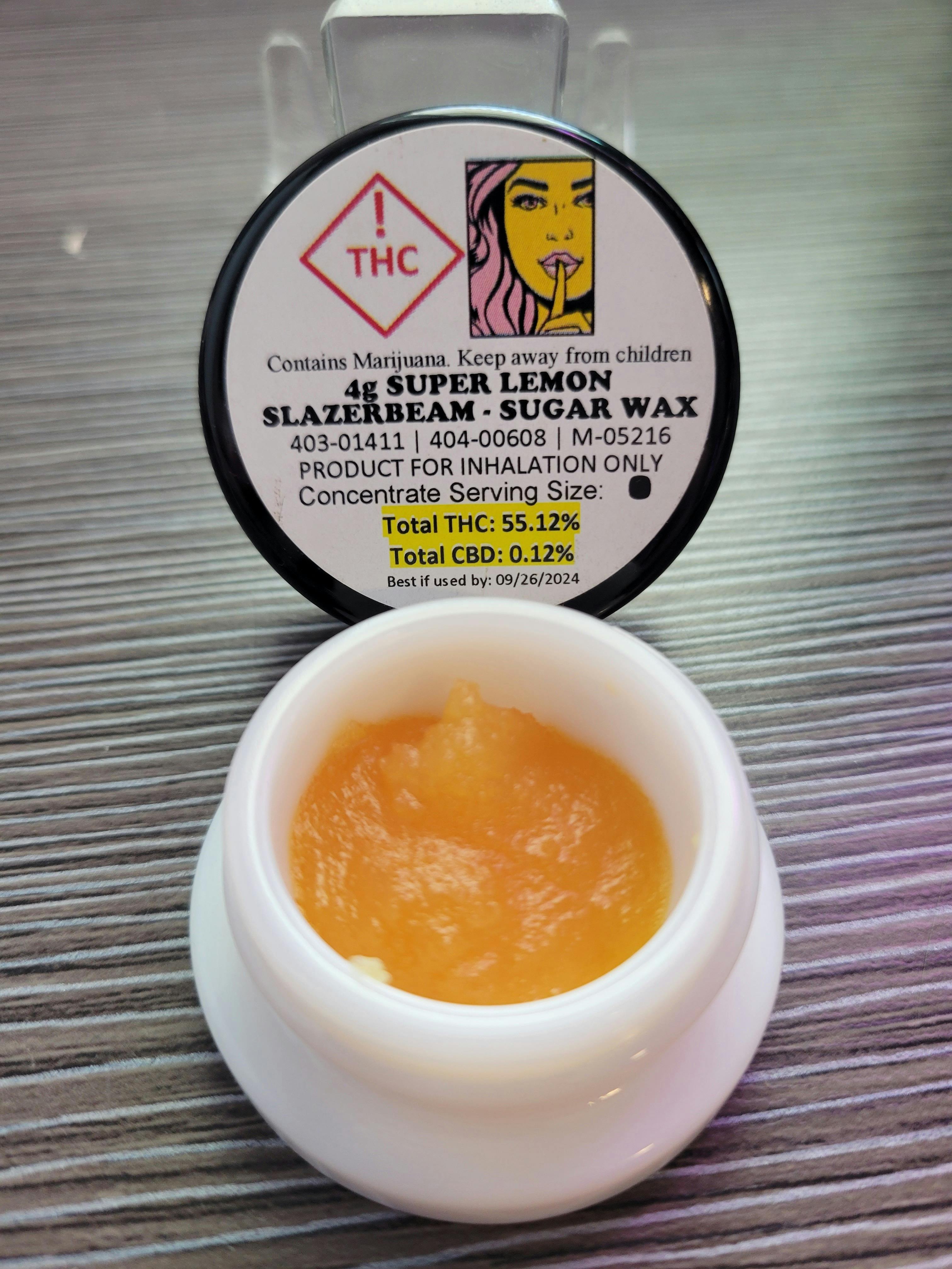 Photograph of product: 4g Bucket - Super Lemon Slazerbeam sugar wax