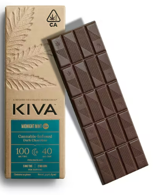 Photograph of product: Midnight Mint Dark Chocolate Bar 5:2 Cbn