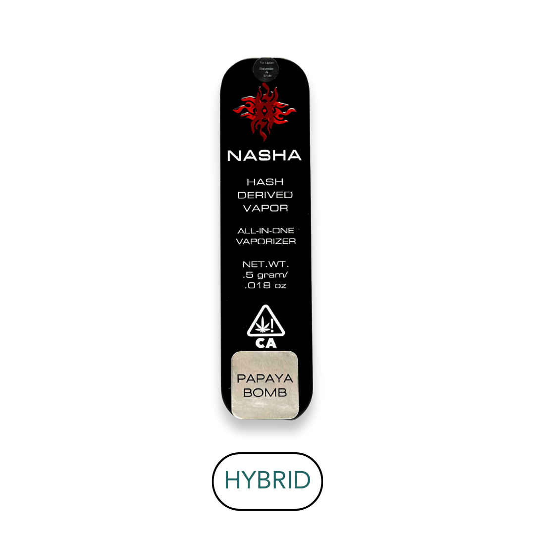 Photograph of product: Nasha - Live Rosin - Papaya Bomb - RTU - 0.5g