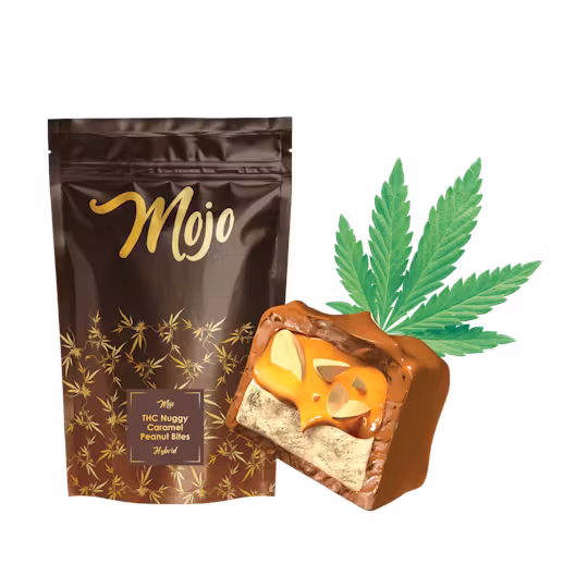 Photograph of product: Choice | Mojo Nuggy Choc Peanut Butter Bites | Edibles, 200mg