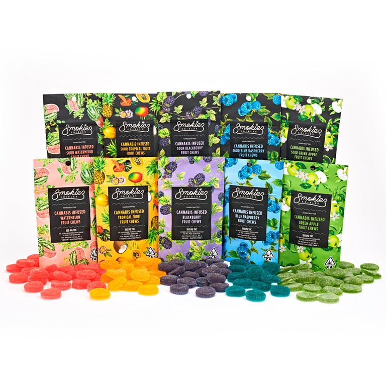 Photograph of product: Smokiez - Sour Blue Raspberry - 10Pk