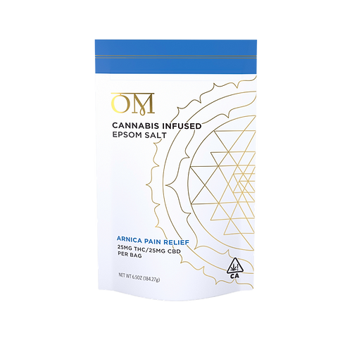 Photograph of product: OM Living | Arnica Pain Relief Epsom Salt (25mg TH-oui/CBD)