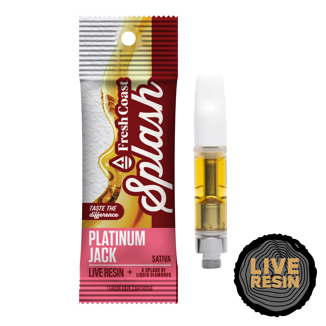 Photograph of Product: Fresh Coast Splash Platinum Jack Live Resin Cartridge Rec