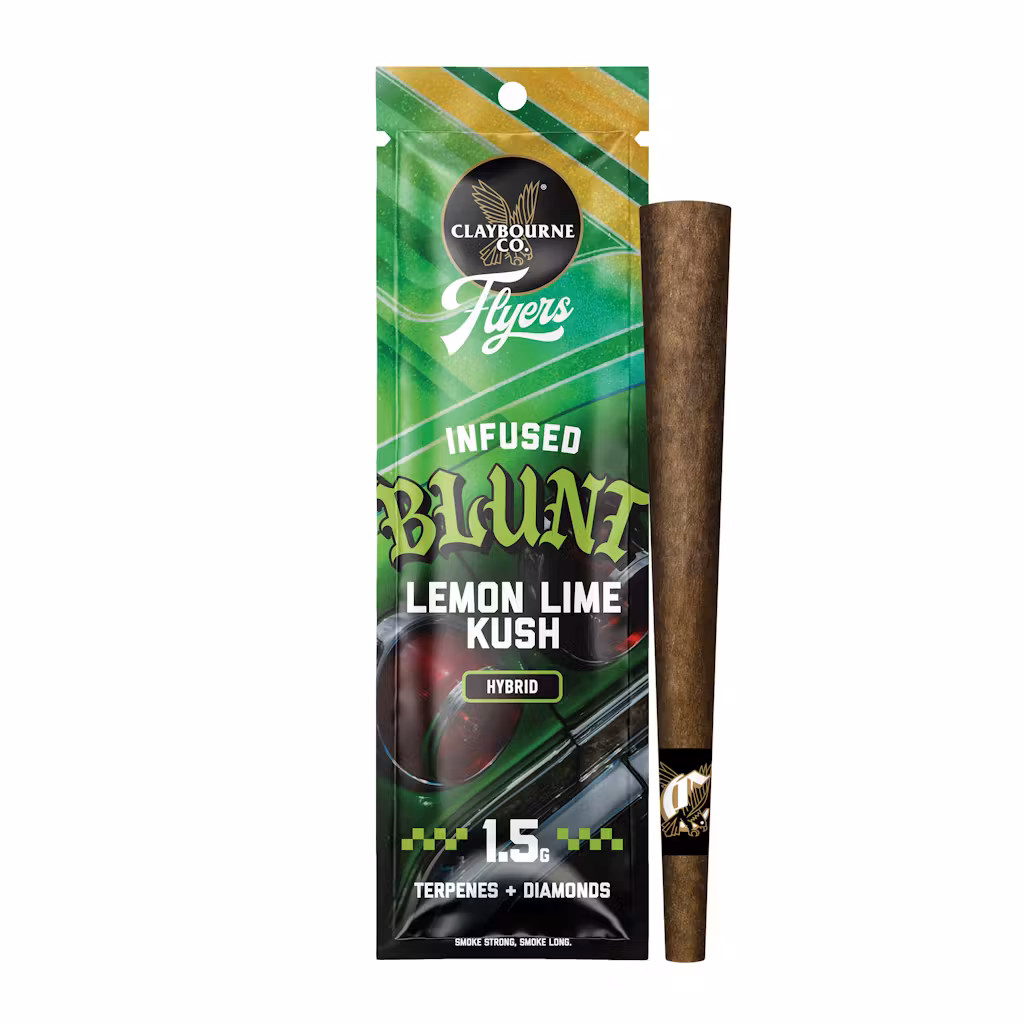 Photograph of product: Claybourne Co. - Lemon Lime Kush (Hybrid) Flyers Infused Blunt