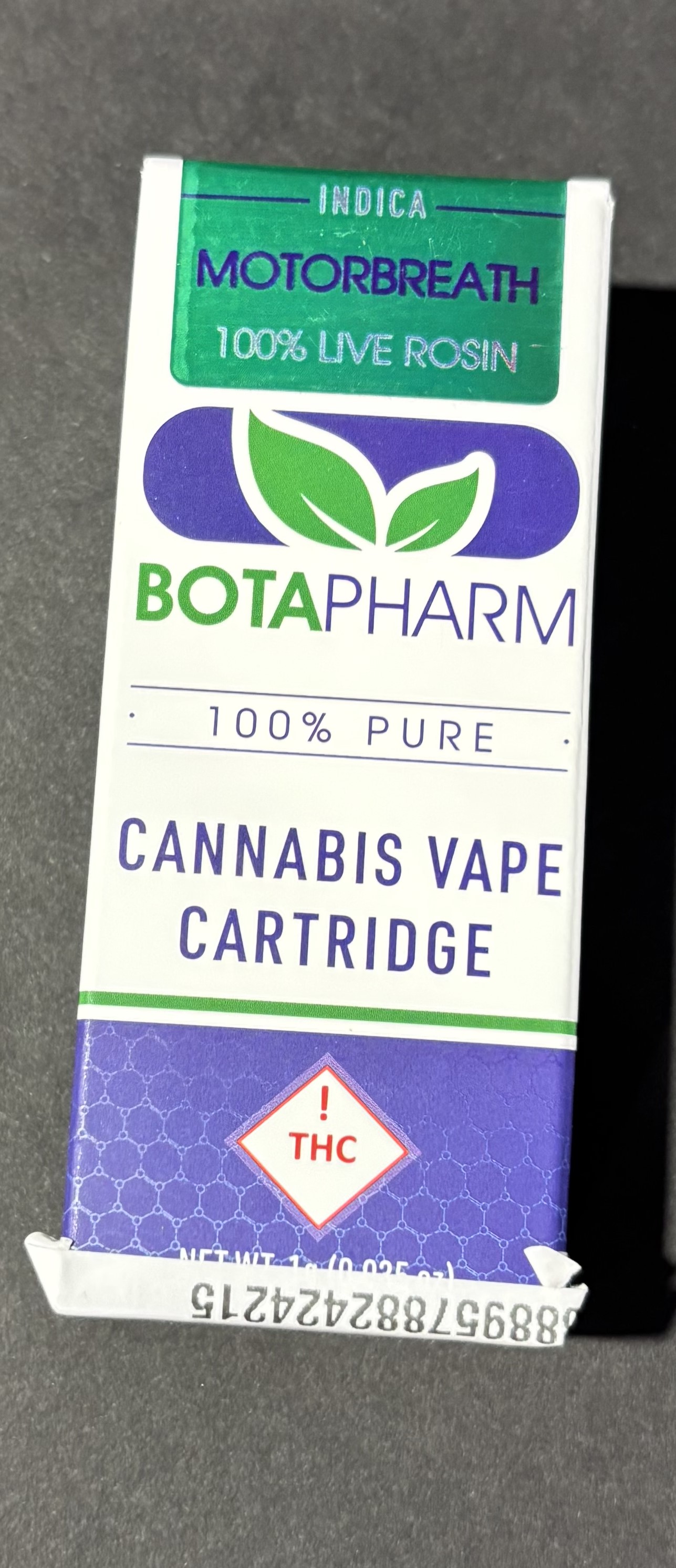Photograph of product: Bota | Live Rosin (510) | Motor Breath (I)