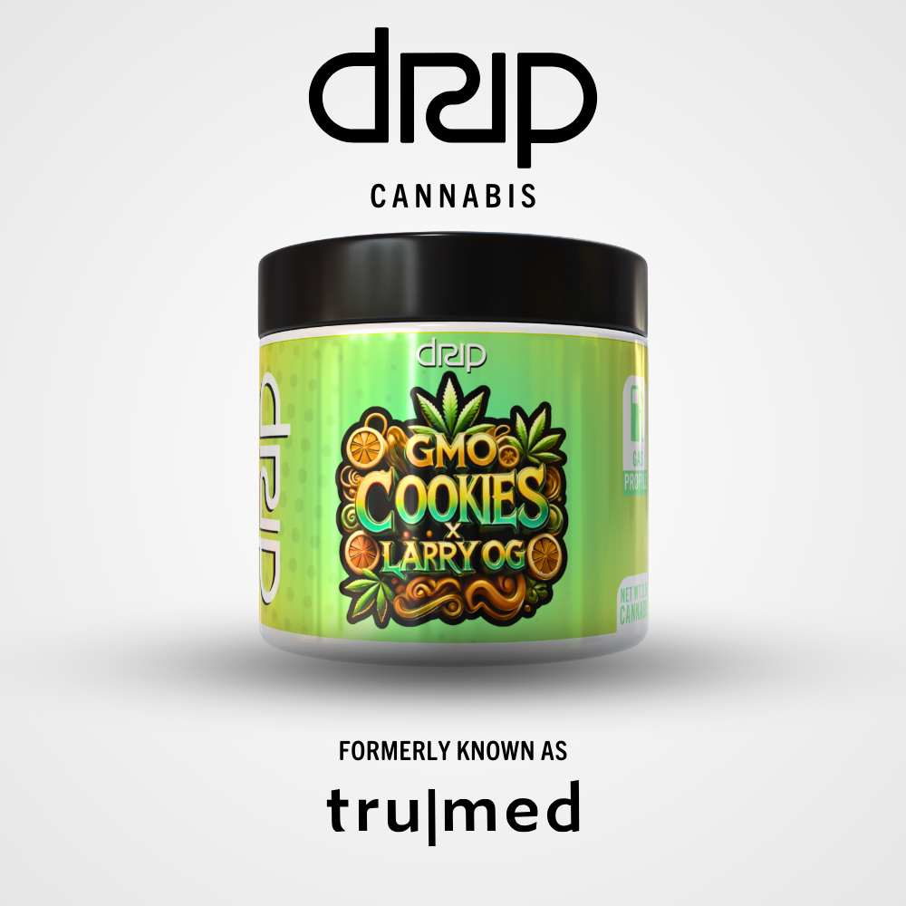 Photograph of product: GMO Cookies x Larry OG Flower - 3.5g