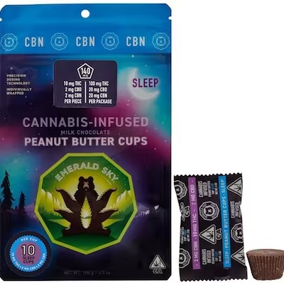 Photograph of product: Emerald Sky | Sleep Peanut Butter Cups | 10 Pack