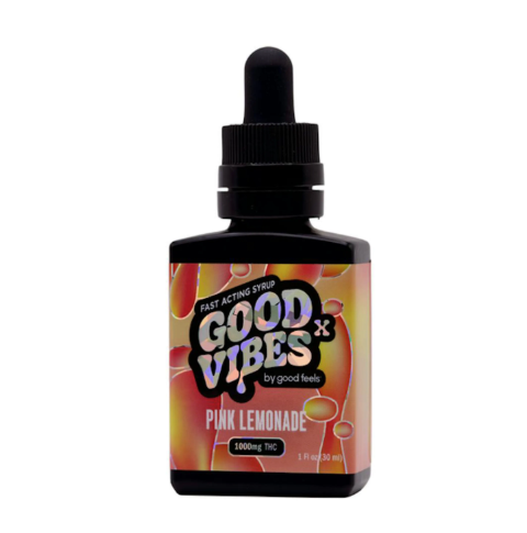 Photograph of product: Good Vibes X Pink Lemonade (H) Tincture Syrup 1000mg