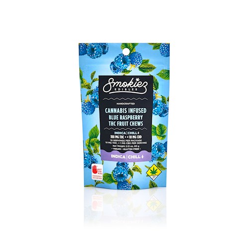 Photograph of product: Blue Raspberry [DOH] Fruit Chews - by Smokiez