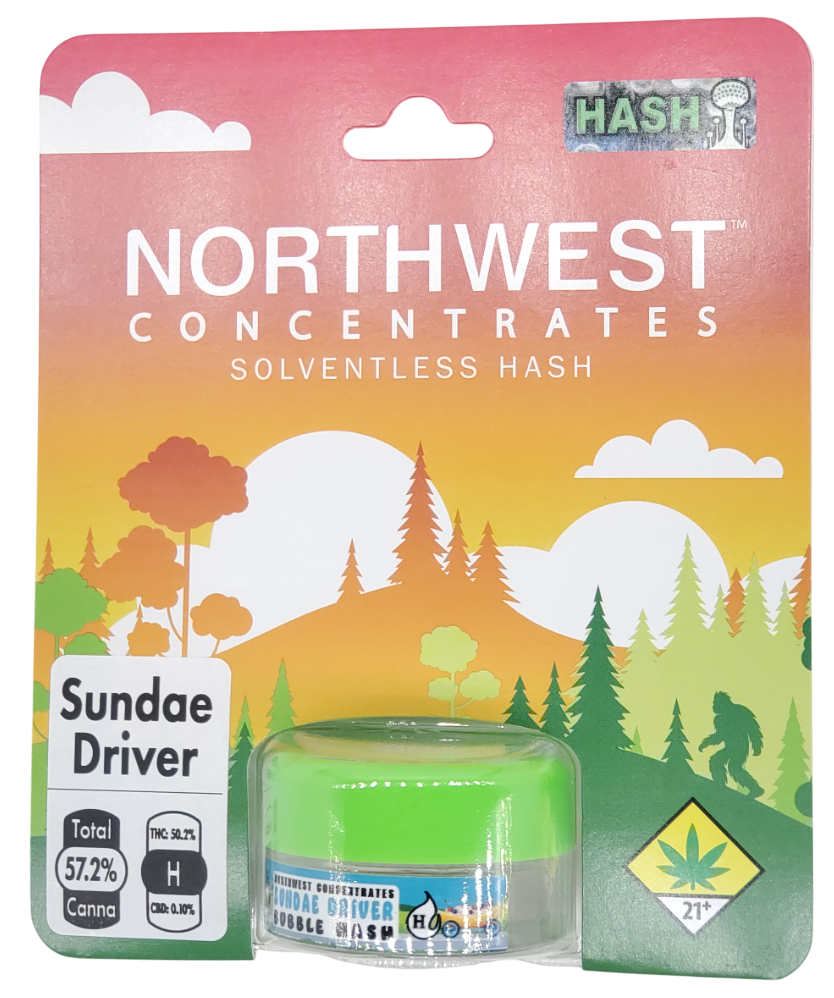 Photograph of product: Northwest Concnetrates CON Sundae Driver Bubble au chocolat 1g