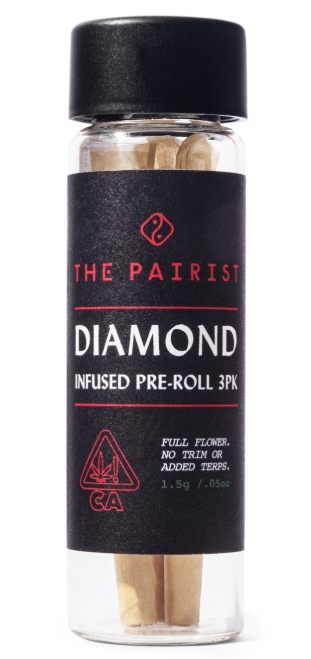 Photograph of product: The Pairist-Grapes & Cream Diamond Infused Pre-Roll 3pk