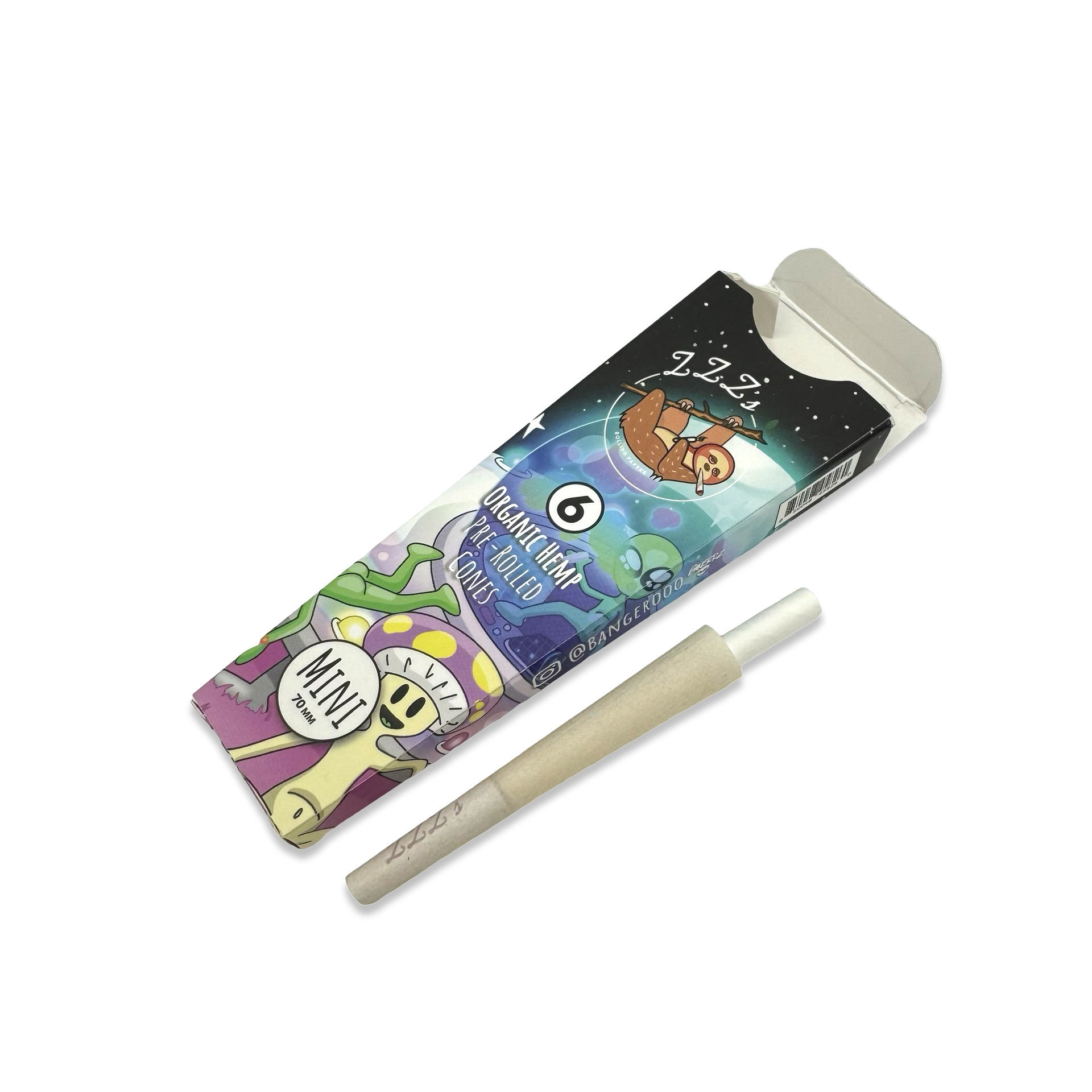 Photograph of product: ZZZ's | Intergalactic Trip | Organic Hemp Mini Size Cones | 6 Cones