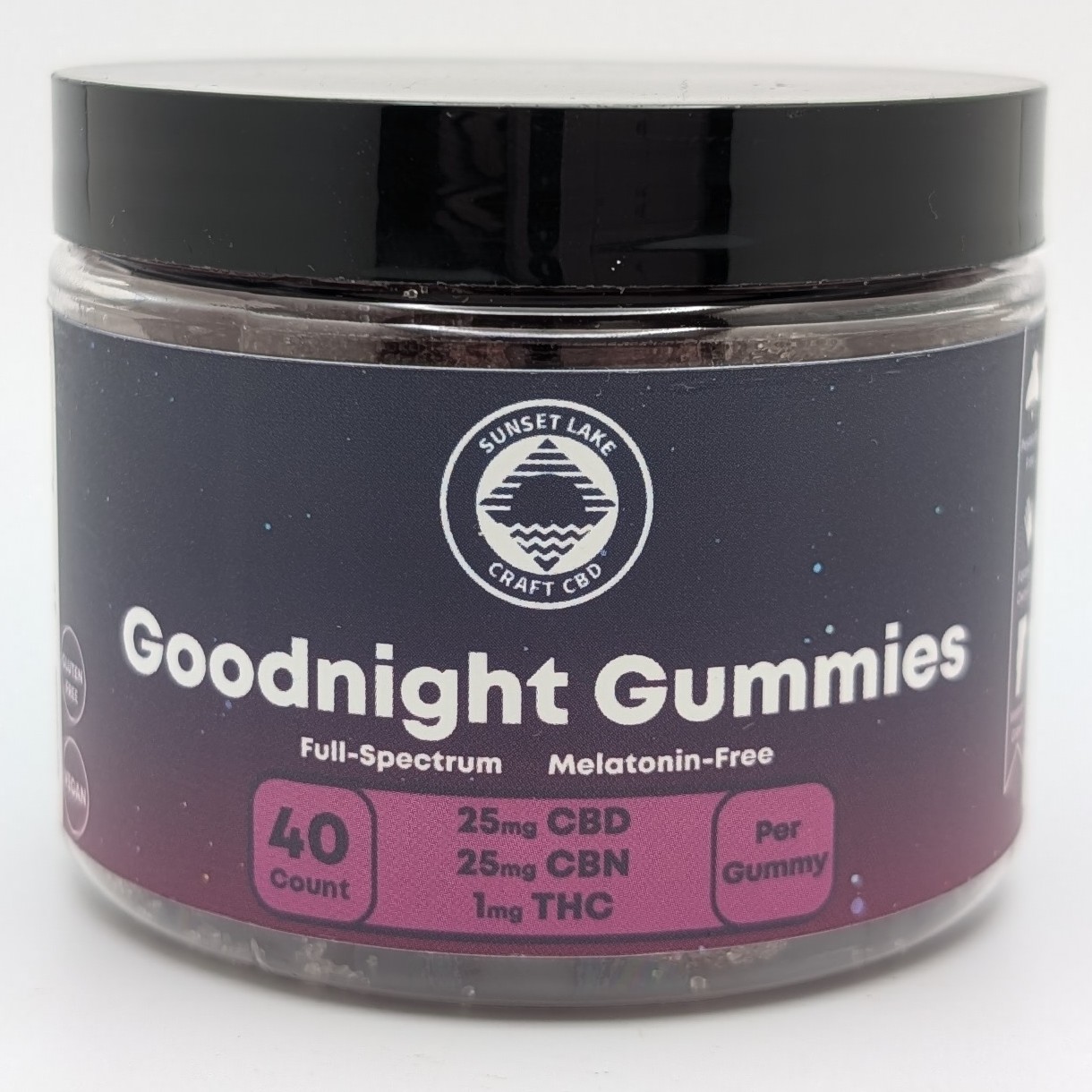 Photograph of Product: Goodnight Gummies 25mg CBD+ CBN 1mg THC