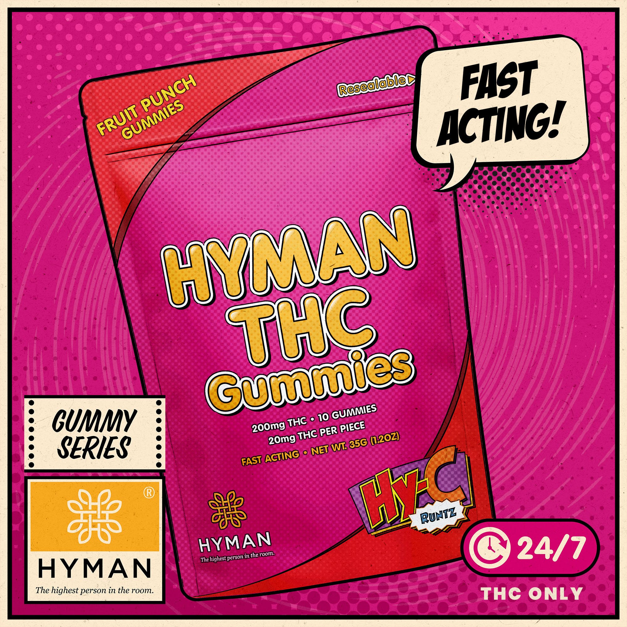 Photograph of product: Hyman - Hy-C Runtz Gummies 200mg | 3/$25