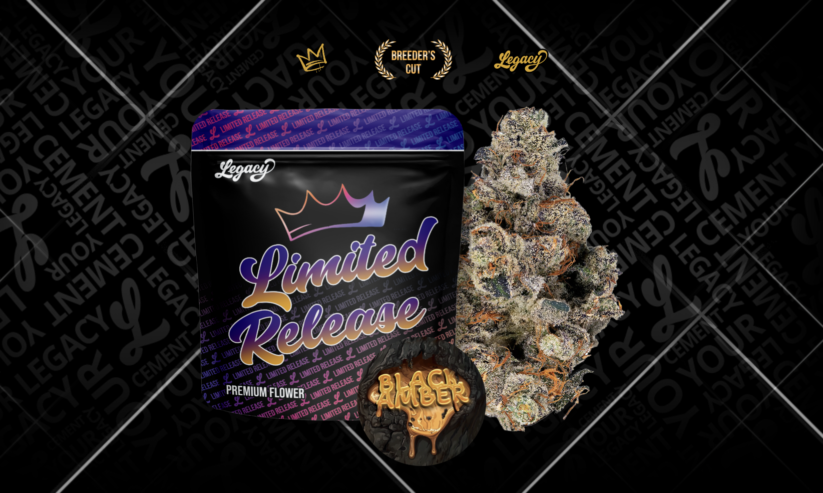 Photograph of product: Legacy | Black Amber | Flower - 3.5g