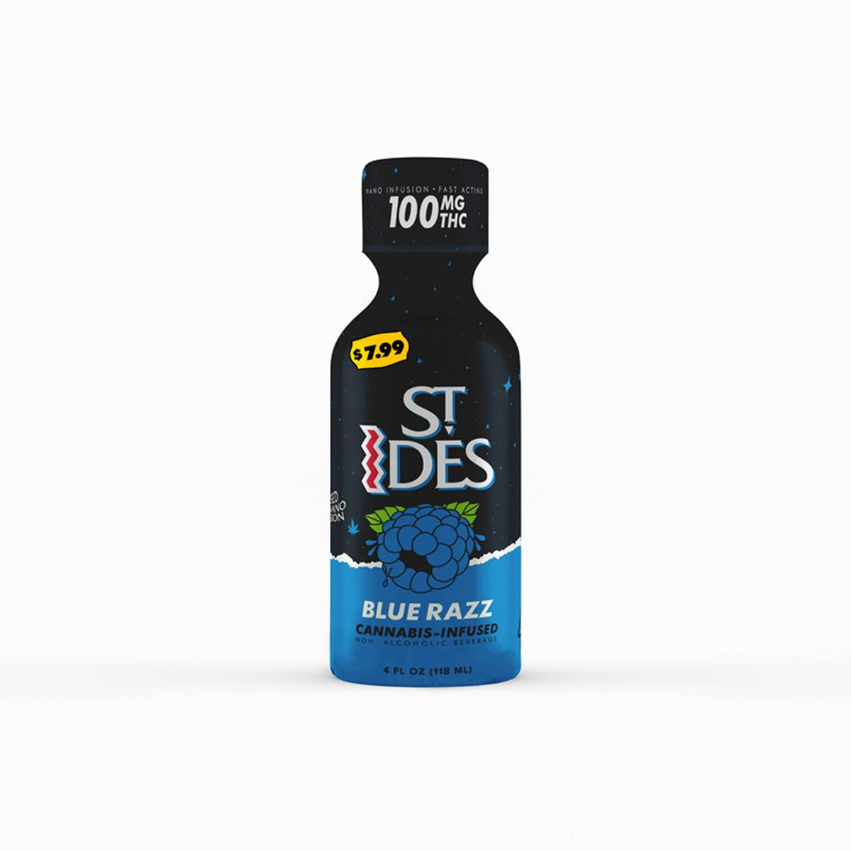 Photograph of product: St. Ides - Blue Razz 4oz Shot 100mg