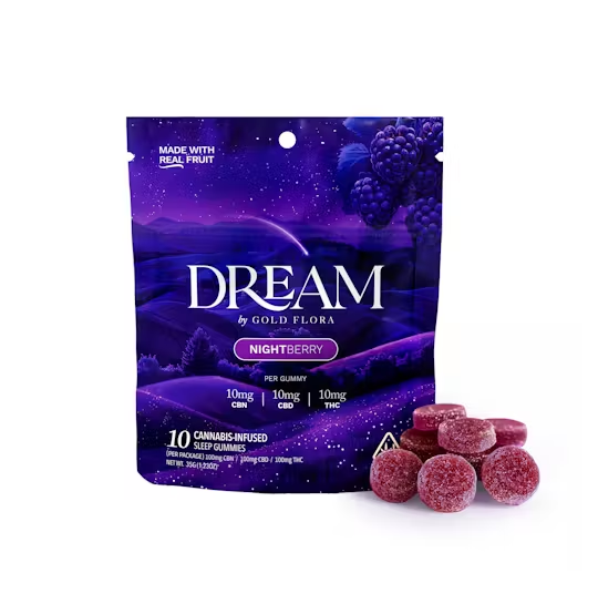 Photograph of product: NIGHTBERRY DREAM 1:1:1 TH-oui:CBN:CBD - 100MG