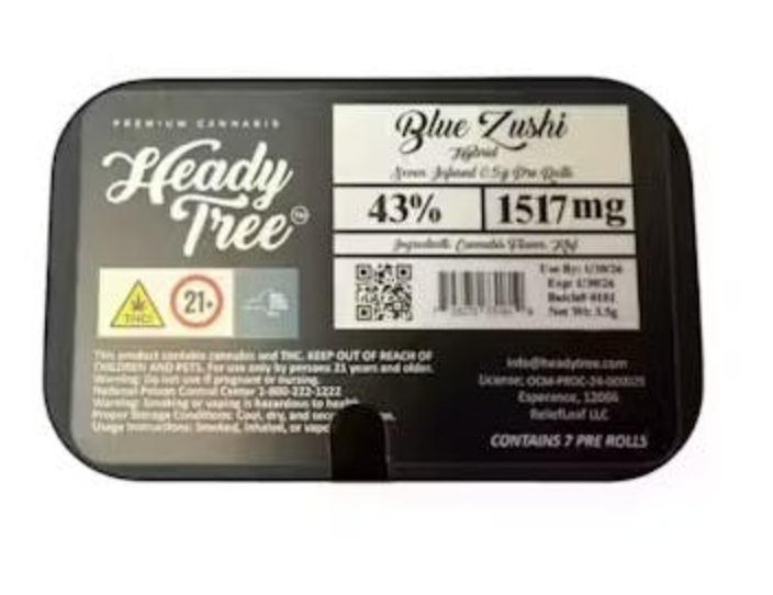 Photograph of product: Blue Zushi - 7pck 3.5g Infused Prerolls