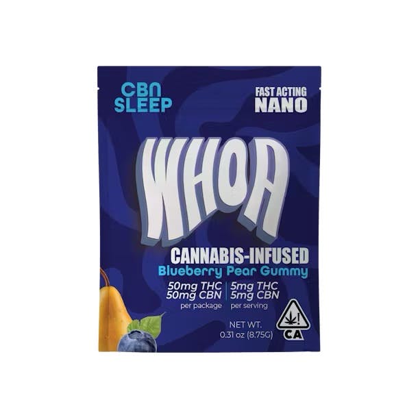 Photograph of product: Blueberry Pear | 1:1 CBN:TH-oui | 100mg Gummy