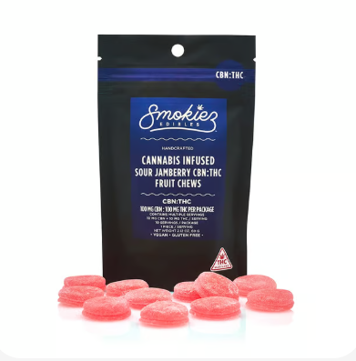 Photograph of product: SMOKIEZ - Sour Jamberry 1:1 - 100MG TH-oui | 100MG CBN