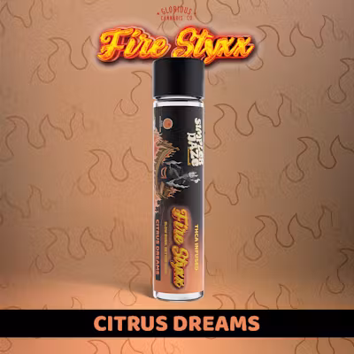 Photograph of product: Glorious Oui'd Co. Fire Styxx Infused Pre Roll Citrus Dream