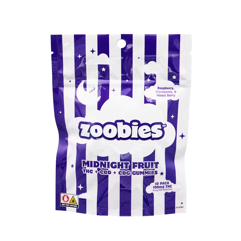 Photograph of product: Zoobies | Midnight Chews | 10 Pack 50mg