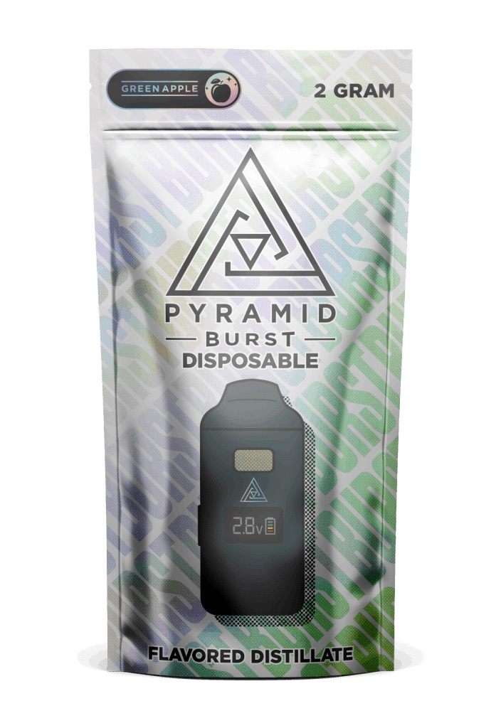 Photograph of product: Pyramid | Burst Disposable | Green Apple | 2g