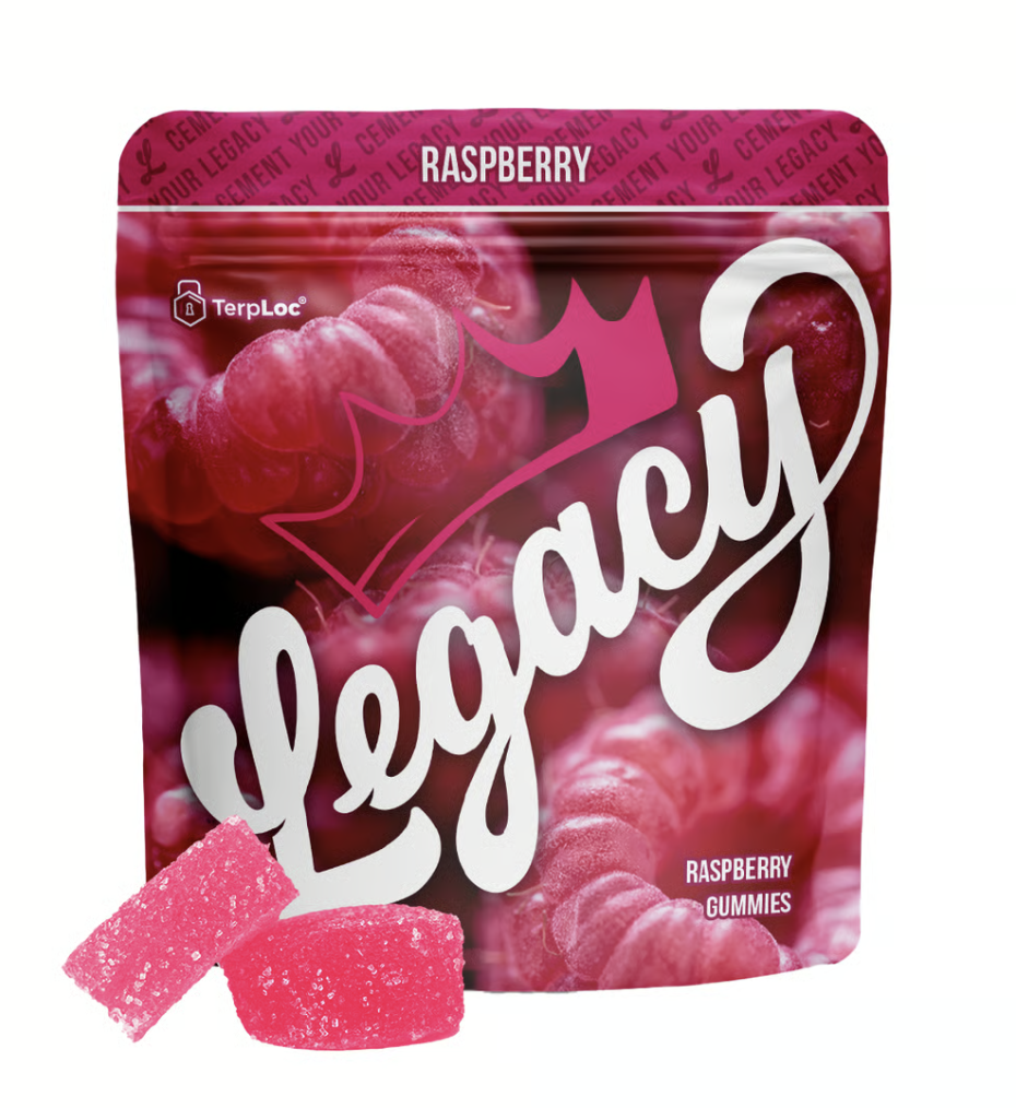 Photograph of product: Legacy 100mg Gummies - Raspberry