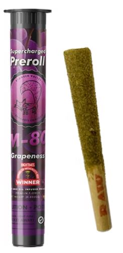 Photograph of product: Grapeness: M80 Infused Pre-roll