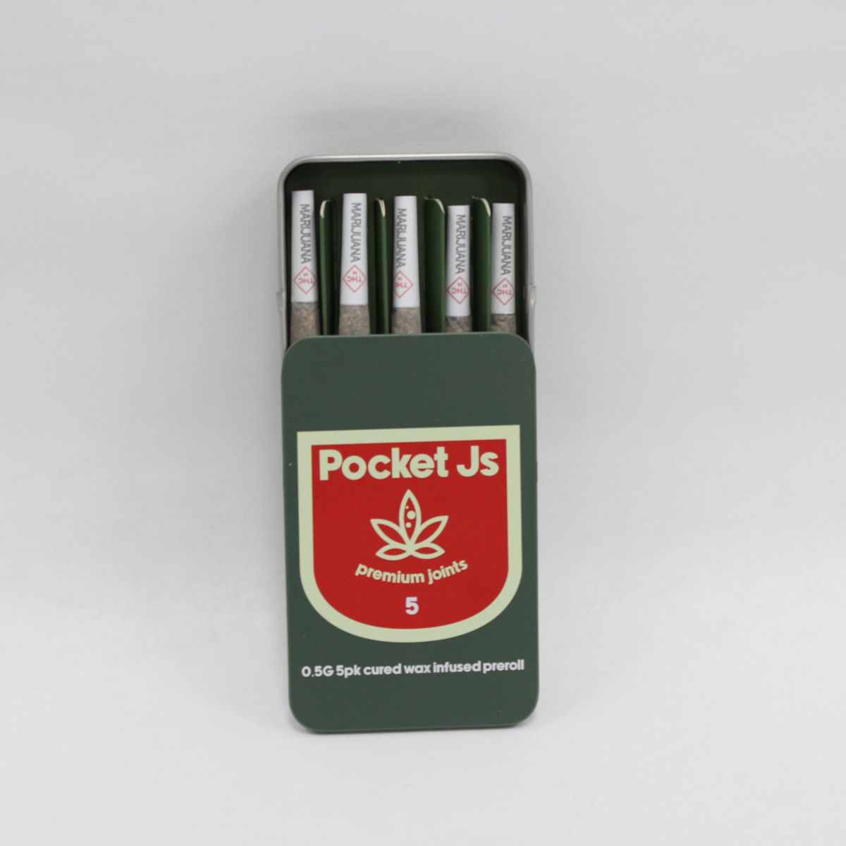 Photograph of product: Pocket Js | Clementine Wax Infused Pre-Roll 5pk