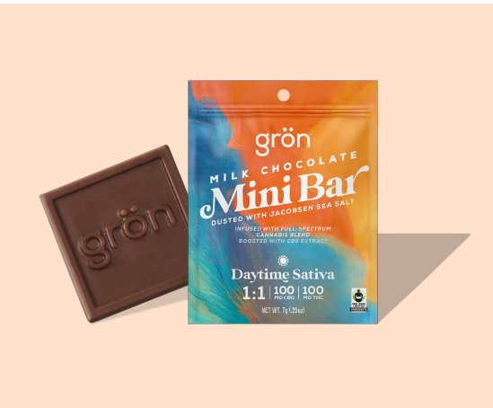 Photograph of product: Daytime Oui'd | Milk Chocolate Mini Bar | 100mg