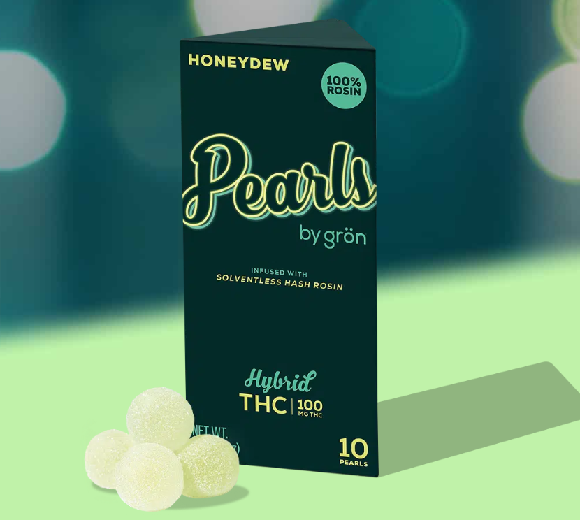 Photograph of product: Gron | Pearls | infused | au chocolat Rosin | Electric Honey Dew | 10pk-Hybrid
