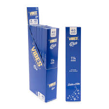 Photograph of product: Cones | Vibes 1-1/4" Rice Paper Cones 40pk Blue