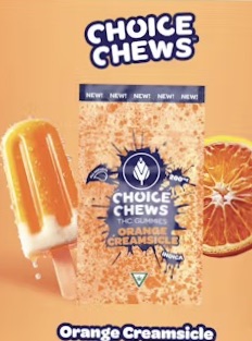 Photograph of product: Choice - Gummies - Orange Creamsicle - 200mg - 10pk