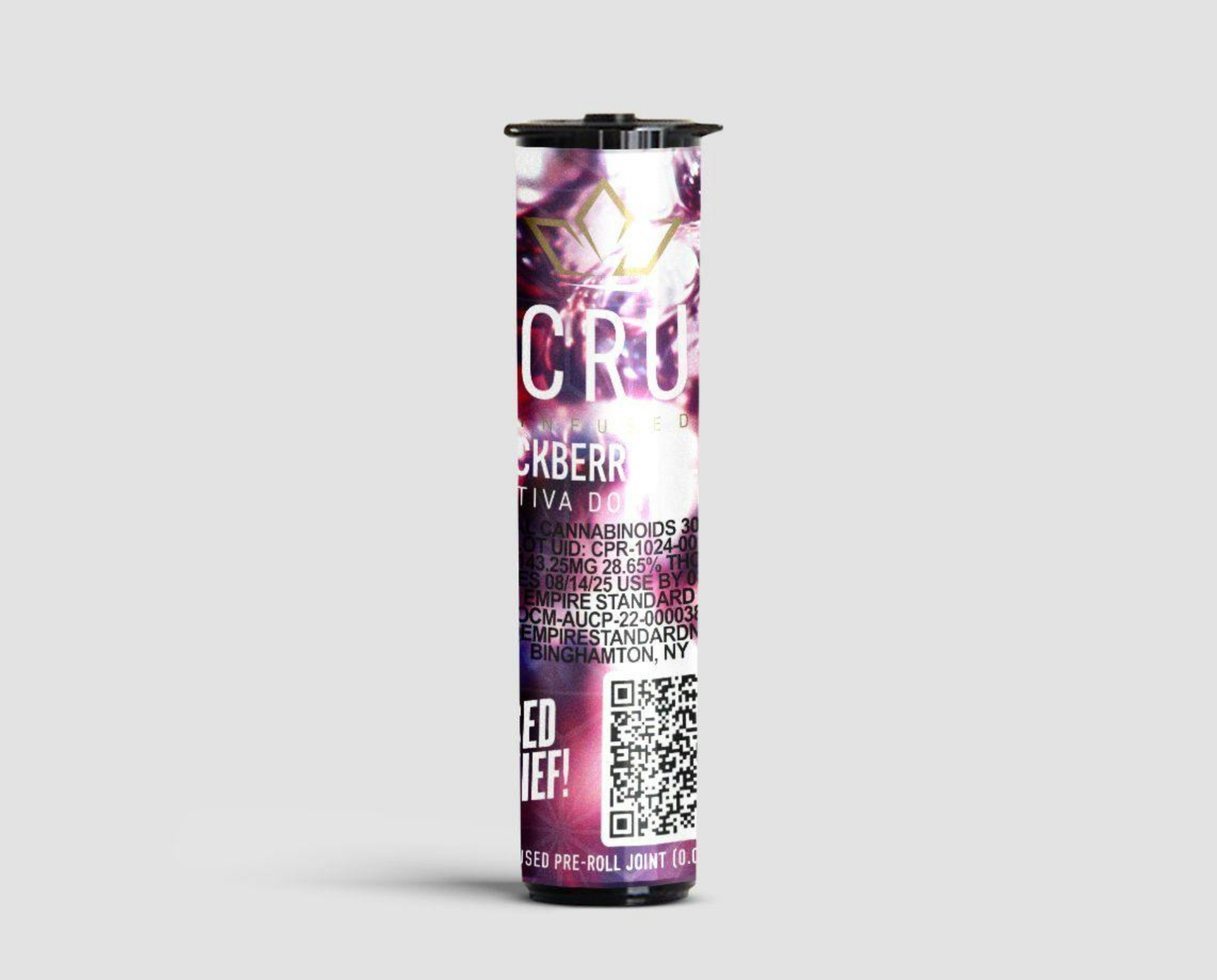 Photograph of product: CRU - Blackberry  Diesel (Fat Boy) - Infused PreRoll