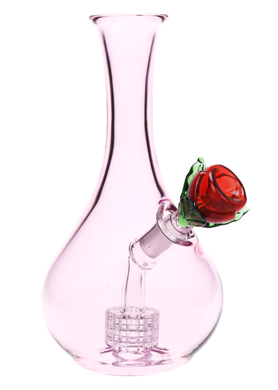 Photograph of product: $40 Rose in Vase Glass Water Pipe