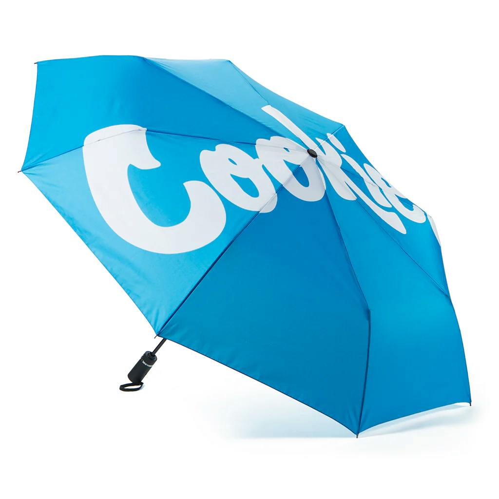 Photograph of product: COOKIES ORIGINAL MINT PRINTED LOGO POLYESTER UMBRELLA (39"L X 51"W) - COOKIES BLUE